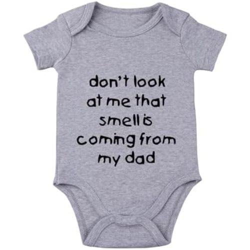 listery New Girls Baby Boy Girls Hospital Dont Look at Me That Smell Is Come from My Dad Baby Bodysuits Short Sleeve Babies