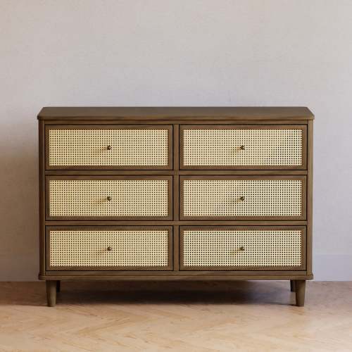 Marin with Cane 6 Drawer Assembled Dresser
