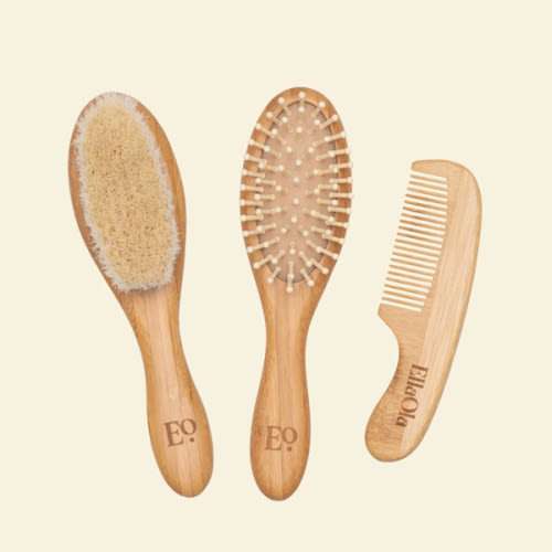 3-Piece Bamboo Brush & Comb Set