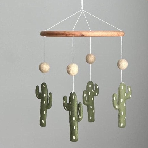 Cactus Baby Mobile Desert Nursery Decor Western Baby Mobile Cactus Nursery Southwest Baby Mobile Crib Baby Boy Mobile Wild West Themed