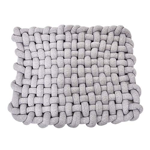 Wonder Space Knot Plush Baby Sleeping Mat, Soft Cotton Square Nursery Rug, Fashion Nursery Room Decor for Infant Toddler and Children
