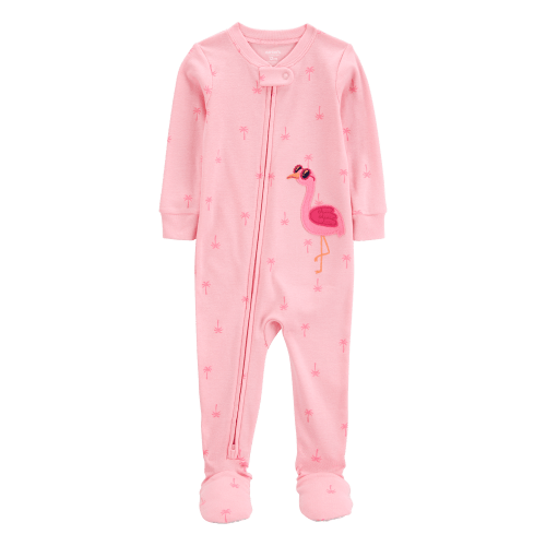 Baby Flamingo Print Snug Fit Cotton Footie 1-Piece Pajamas - Pink - Carter's | Carter's