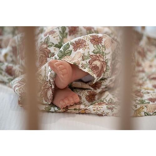 Little Jump 2 Pack Western Wild Flowers Muslin Swaddle Blankets for Baby Girls, Receiving Blanket Large 47 x 47 inches, Soft Breathable Muslin Baby Blanket for Newborn(Vintage Floral)
