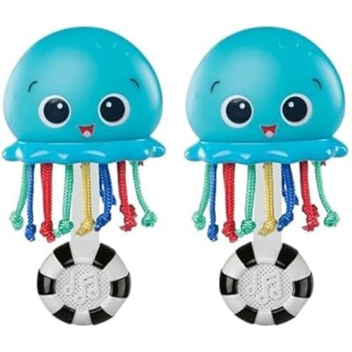 Baby Einstein Ocean Glow Sensory Shaker Musical Toy, Ages Newborn + (Pack of 2)
