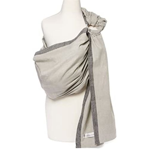 Hip Baby Wrap Ring Sling Baby Carrier for Infants and Toddlers - Beautiful, 100% Soft Cotton Baby Wraps Carrier for Babies 8-35 lbs - Perfect Baby Shower Gifts Moms and Dads - Nursing Cover (Slate)