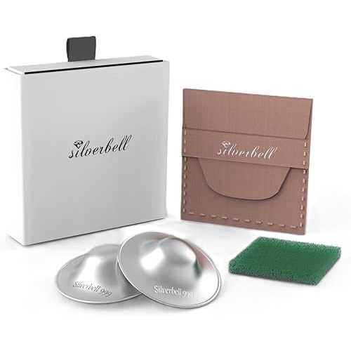 The Original 999 Carat Pure Silver - Nipple Shields for Nursing Newborn - Silver Nipple Covers -Silver Nursing Cups - Newborn Essentials Must Haves - Breastfeeding Nipple Covers