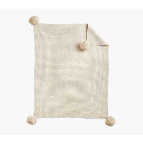 Bobble Pom Baby Blanket, Oat