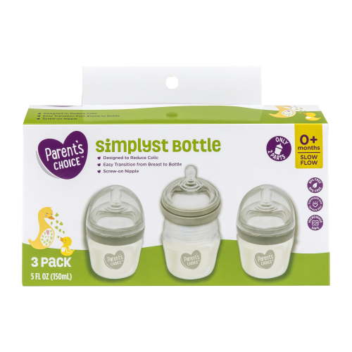 Parent's Choice Simplyst Bottle, 0 Months +, 5 fl oz, 3 Pack