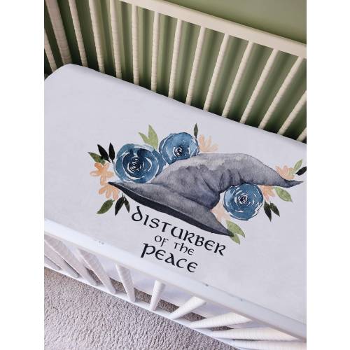 Minky Crib Sheet | Gandalf | Lord of the Rings LOTR | Infant Bedding Soft Fitted Baby Bed Sheet | Soft Fuzzy Cozy