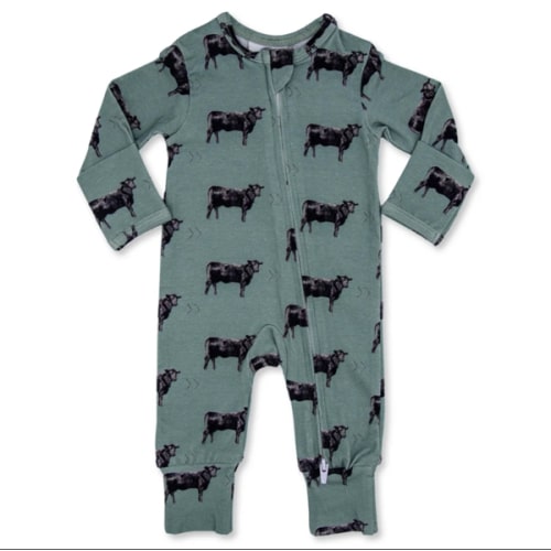 Olive Angus Folding Feet Jammies – Cowkid Clothing Company