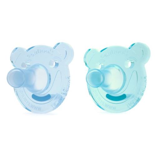 Philips Avent Soothie Pacifier, 0-3 Months, Green/Blue, Bear Shape, 2 Pack, SCF194/01