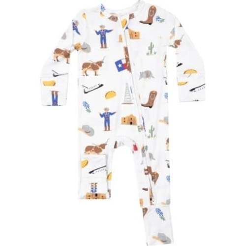 Texas 2 Way Zipper Romper, Ivory