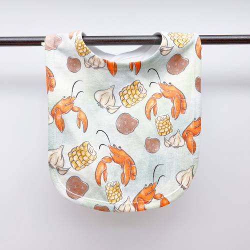 Crawfish Boil Baby Bib, Home Malone, New Orleans, Baby Shower Gift, Cute, NOLA Baby Gift, Coastal Baby, Lobster, Seafood Boil, Corn, Potato