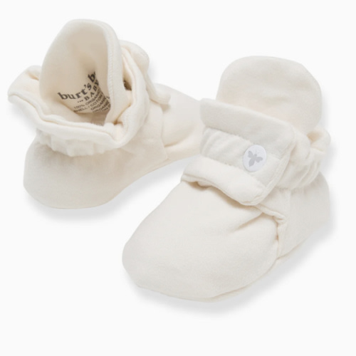 Solid Organic Cotton Baby Booties - Eggshell – Burt's Bees Baby