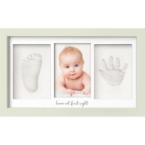 Baby Hand and Footprint Kit - Baby Footprint Kit, Newborn Keepsake Frame, Baby Handprint Kit, Personalized Baby Gifts, Nursery Decor, Baby Shower Gifts for Girls Boys(Sage)