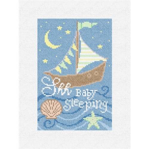 Sleepy Sailboat Needlepoint Door Hanger Kit | NeedlePaint