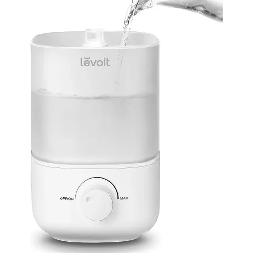 LEVOIT Top Fill Humidifiers for Bedroom, 2.5L Tank for Large Room, Easy to Fill & Clean, 28dB Quiet Cool Mist Air Humidifier for Home Baby Nursery & Plants, Auto Shut-off and BPA-Free for Safety, 25H