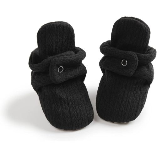 Sawimlgy Newborn Infant Baby Girl Boy Cotton Booties Stay On Sock Slippers Soft Bedroom Shoes Non-Skid Ankle Boots With Grippers Toddler Crib Warm Shoe First Walker Birthday Shower