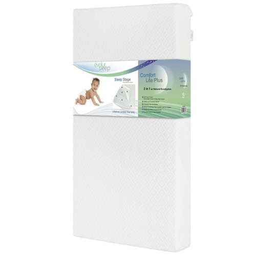 Evolur Sleep Comfort Lite Plus with Natural Fiber Crib & Toddler Foam Mattress