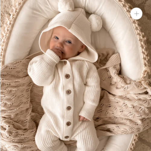 Little B's Classic Hoodie Jumpsuit - Milk