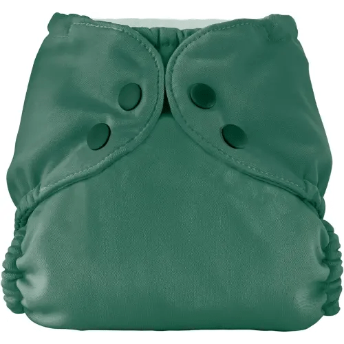 Esembly Cloth Diaper Cover - Reusable Swim Diaper, Waterproof, Breathable - Adjustable Outer Layer Over Absorbent Inner for Blowout Protection - Forest, Size 1 (7-17lbs)
