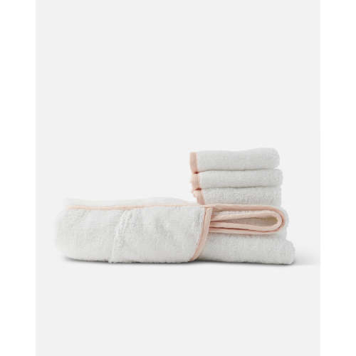 The Hooded Towel + Washcloth Set | Grapefruit