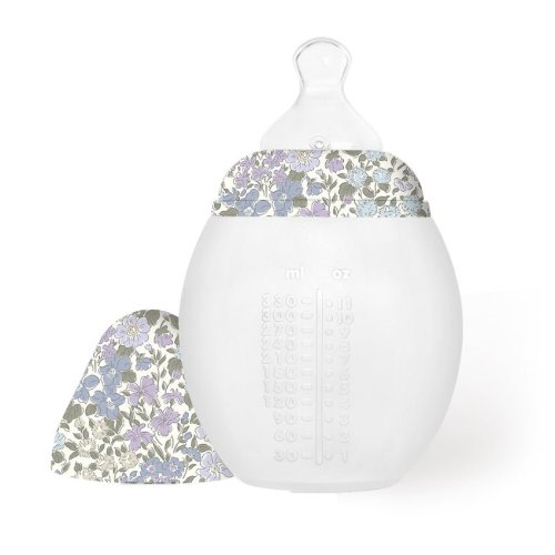 330ml silicone feeding bottle - Élhée x Liberty - Joanna Louise Lavender