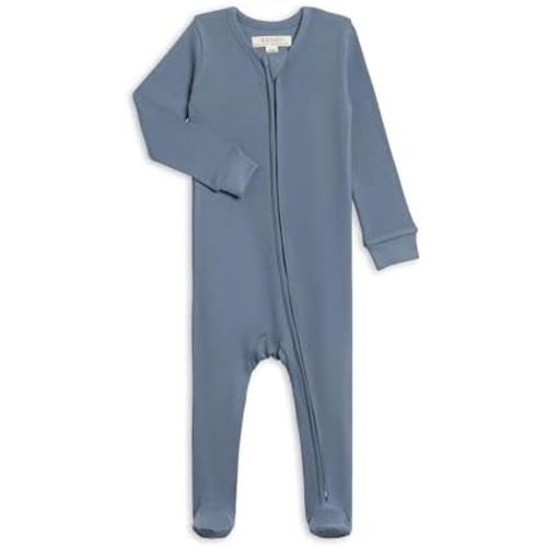 Colored Organics Baby Zip-Up Footed Sleeper with 2-Way Zipper - Newborn Organic Cotton Pajamas