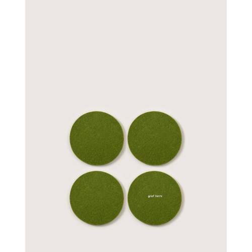 Bierfilzl Merino Wool Round Coaster Solid 4 Pack