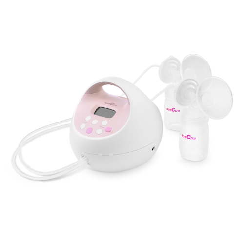 Spectra S2 Plus Electric Breast Pump Kit - Single/Double, with 2 Backflow Protectors, 2 Bottles, 1 Power Adapter