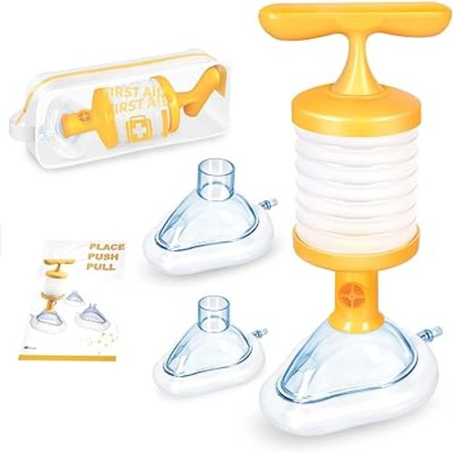 Choking Rescue Device, Anti Choking Device for Kids and Adults, Portable Airway Suction Device with 3 Masks, Home Travel Emergency for Toddlers Elderly, Schools Restaurants Caregivers