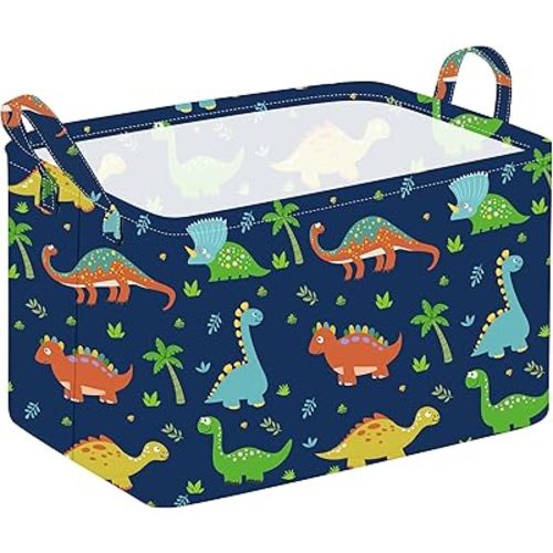 Rectangle Kids Shelf Nursery Storage Basket Laundry Hamper with Handles, Baby Toys Storage Box and Bins Toys Gift Basket for Boys and Girls