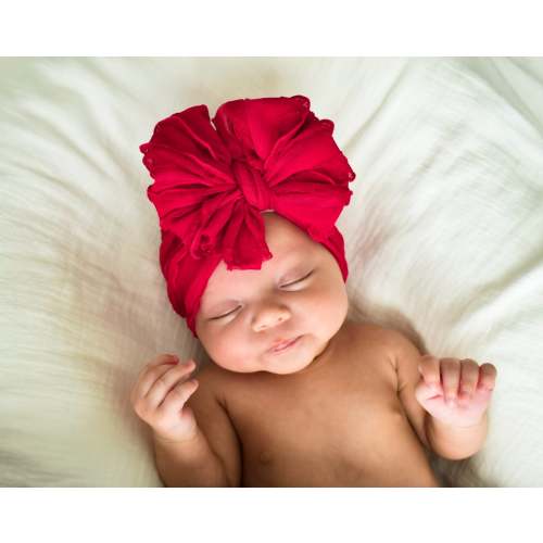 Ruffled Headband-Cranberry