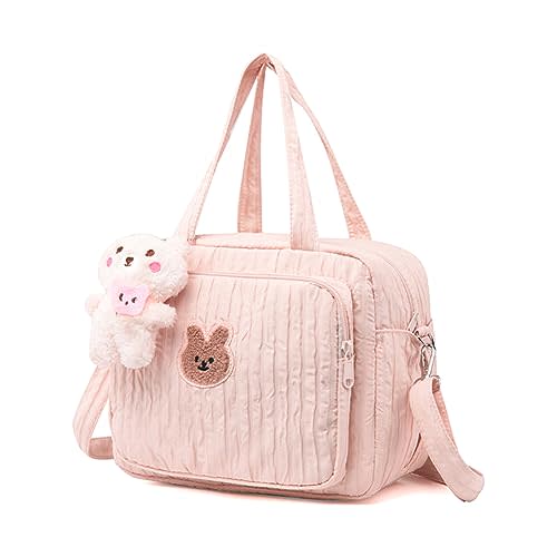 Lushandy Baby Diaper Bag Tote, Cute Mommy Nappy Crossbody Travel Tote, Multifunction Storage Bag