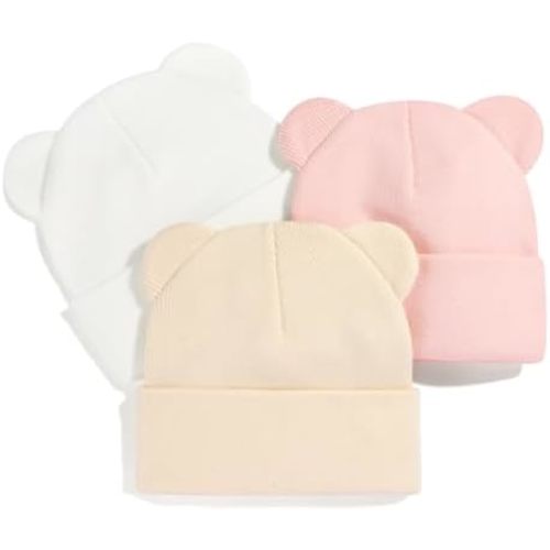 Baby Winter Beanie Hat,Kids Cute Bear Ears Soft Knit Beanie for Infant Boys Girl Warm Winter Hat Caps