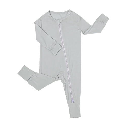 SXIMEE Unisex Baby Bamboo Viscose Pajamas with Mitten Cuffs Boys Girls 2 Way Zip Long Sleeve Sleepers