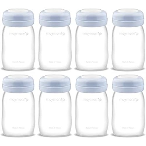 Maymom Wide Neck Breastmilk Collection n Storage Bottle 5.4 oz; Re-markable SureSeal Disc. Compatible with Spectra S2 Spectra S1 Spectra 9 Plus.