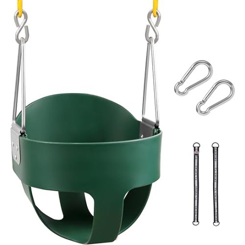 RedSwing High Back Toddler Bucket Swing Seat with Coated Chains, Heavy Duty Kids Swing Seat for Outside, Playground, Backyard, Swing Set Accessories