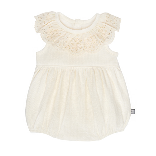 Modern Moments by Gerber Baby Girl Cotton Ruffle Novelty Lace Bubble Romper, Sizes 0/3 Months - 24 Months