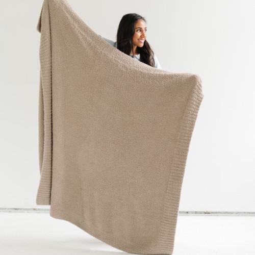 Saranoni Bamboni Receiving Blanket - Taupe