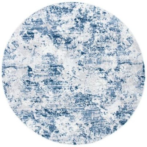 Amelia Ala705 Power Loomed Area Rug - Grey/blue - 3' Round - Safavieh.
