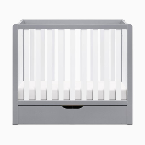 Colby 4-in-1 Convertible Mini Crib with Trundle - Grey / White