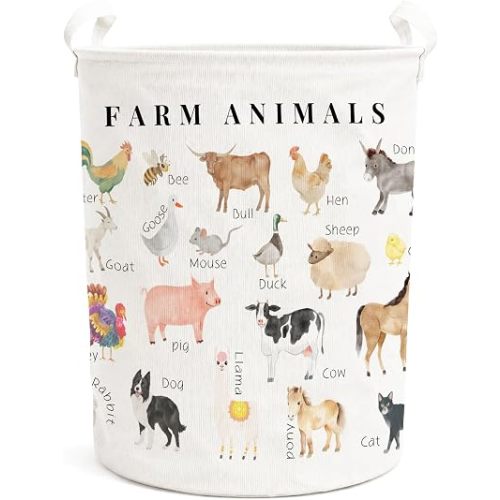 Farm Animals Laundry Basket Hamper