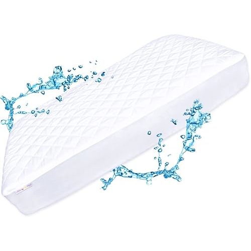 Crib Mattress Protector Pad 2 Pack - Waterproof & Noiseless, Ultra-Soft Breathable Mattress Cover for Baby Cribs and Toddler Beds, Highly Absorbent Fitted and Dryer Safe