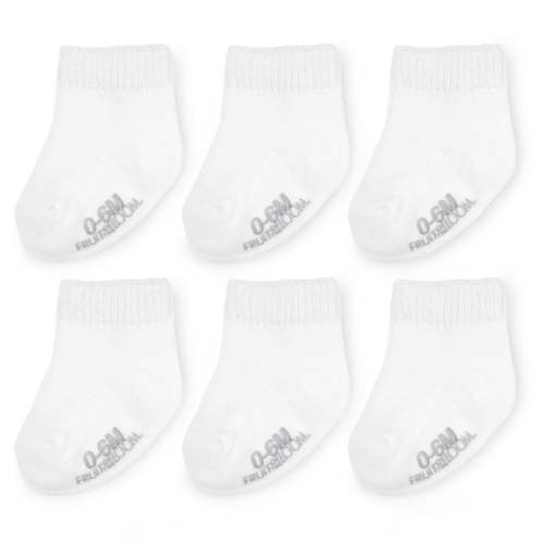 Fruit of the Loom 6 Pack Crew Socks in Cooling White — buybuy BABY