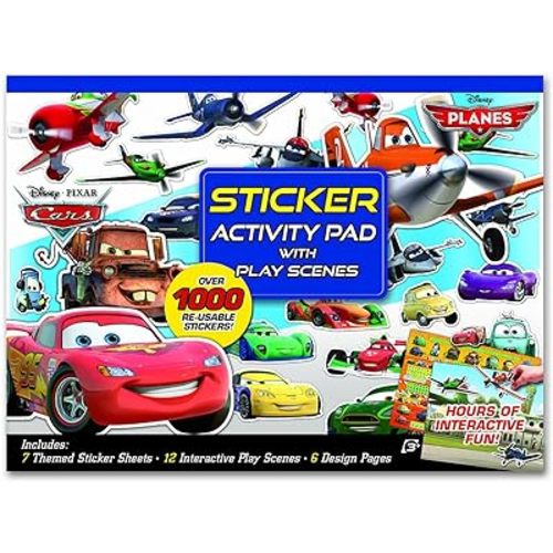Disney Pixar Cars/Planes Ultimate Sticker Activity Pad with Barn Bots Door Hanger