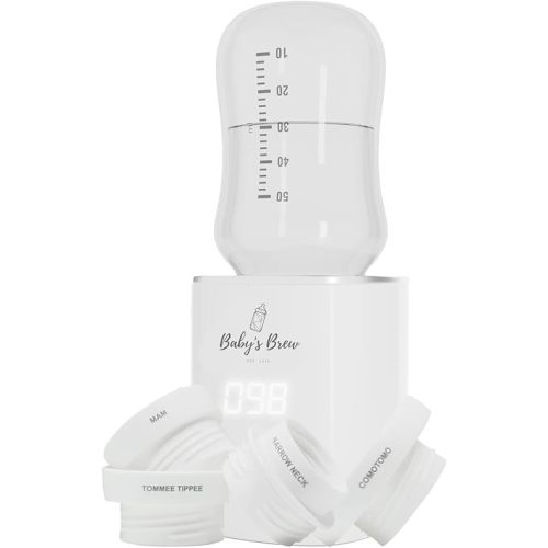 Baby's Brew Portable Bottle Warmer Pro - Milk Warmers for Breastmilk or Formula, Leak-Proof Design, Travel-Friendly, Cordless, Battery-Powered, 8-12 Hour Battery Life, Baby Shower Set (Warmer Only)