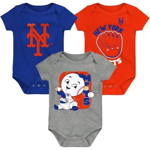 Outerstuff MLB Newborn & Infants 0-24 Months Change Up 3 Piece Onesie Creeper Romper Set