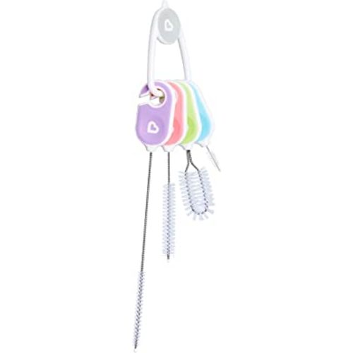 Munchkin® Details™ Bottle and Cup Cleaning Brush 4 Piece Set with Key Ring