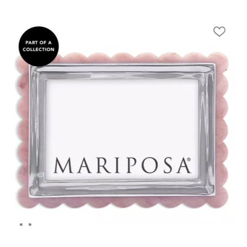 Pink Acrylic Scallop Frame, 4" x 6"